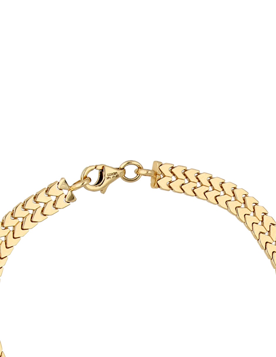 Pulsera de oro amarillo 14 k con acabado pulido 2