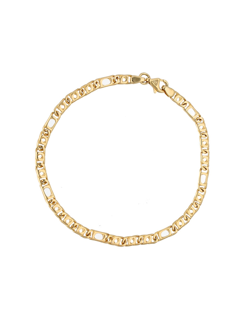 Pulsera de oro amarillo 14 k con acabado pulido