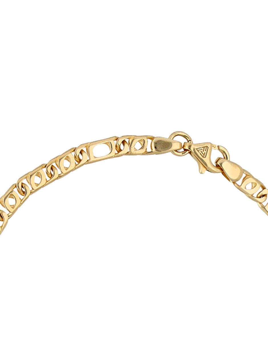 Pulsera de oro amarillo 14 k con acabado pulido 2