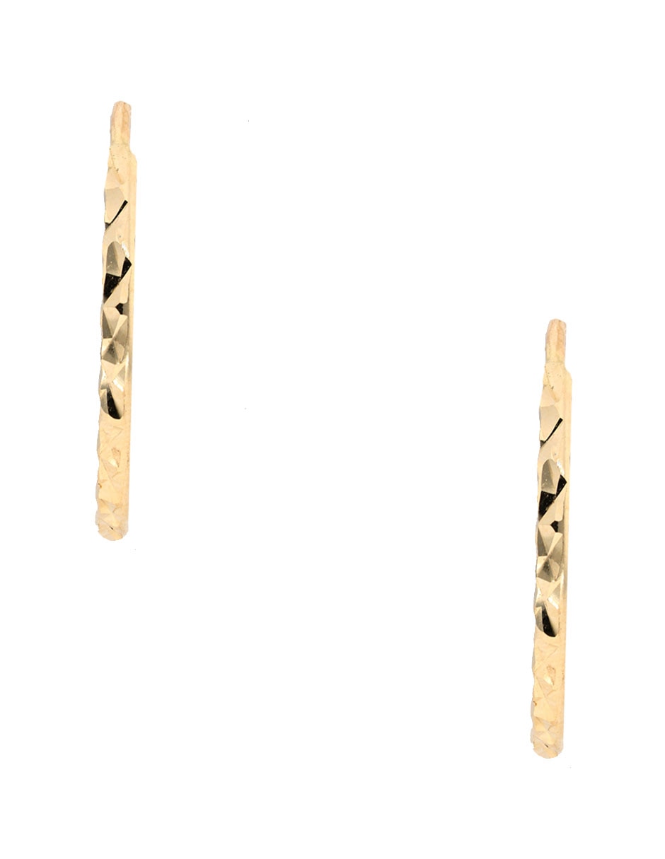 Arracadas de oro 14 k con acabado pulido 3