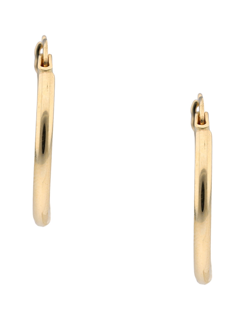 Arracadas de oro 14 k con acabado pulido 3