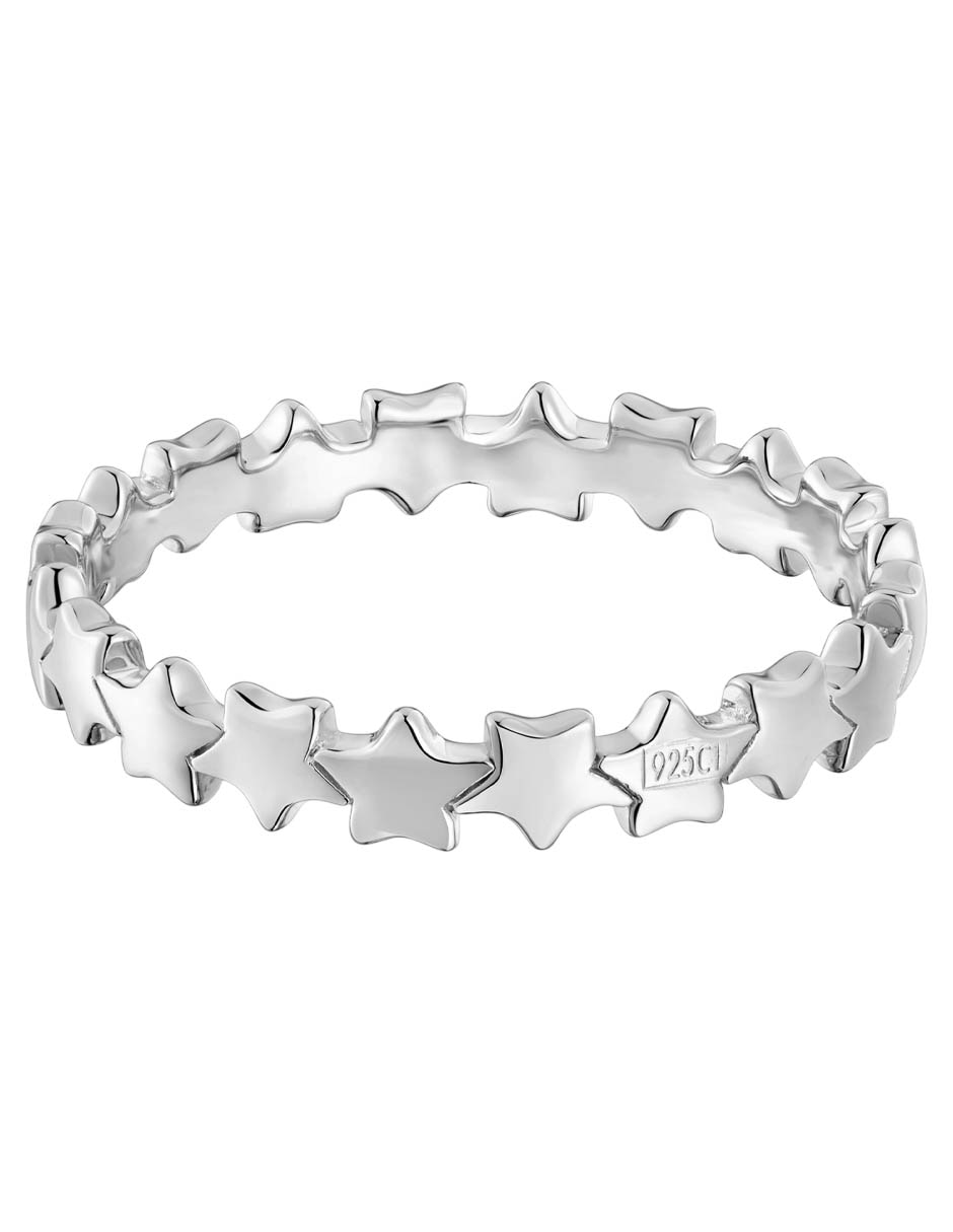 Anillo de estrella Motivos P 925 de plata brillante