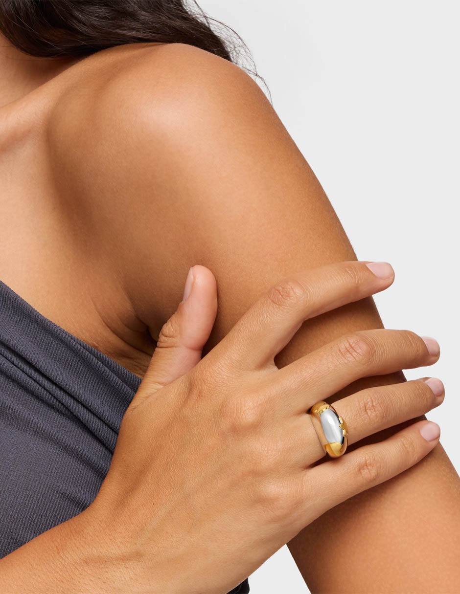 Anillo Warm de plata P 925 con acabado baño de oro 6