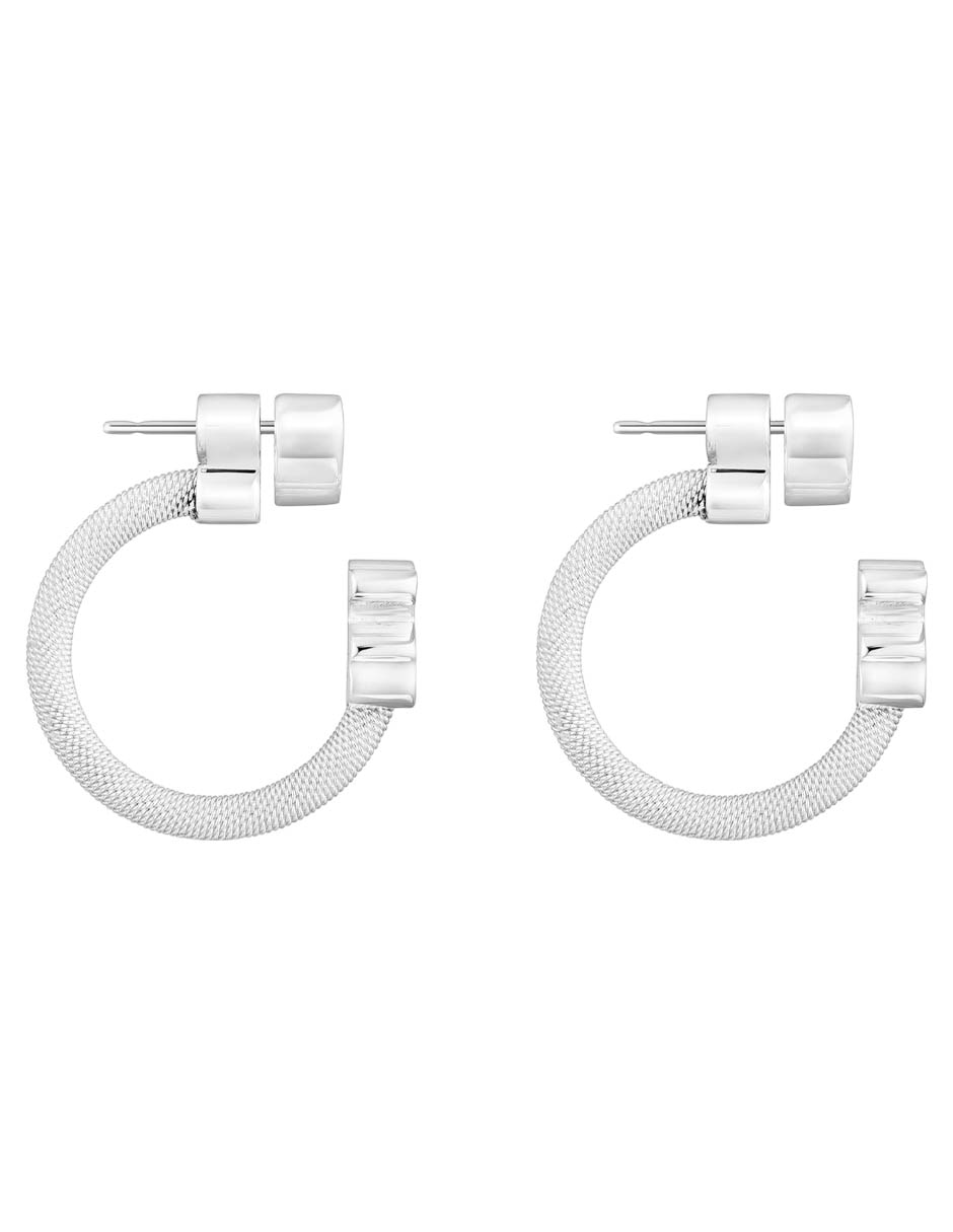 Aros de oso Icon Mesh de plata P 925 con acabado brillante 2