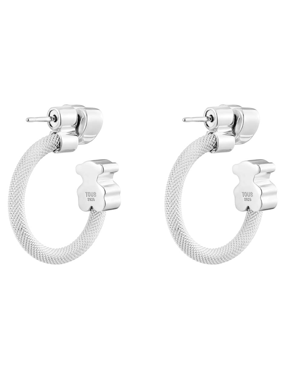 Aros de oso Icon Mesh de plata P 925 con acabado brillante 3