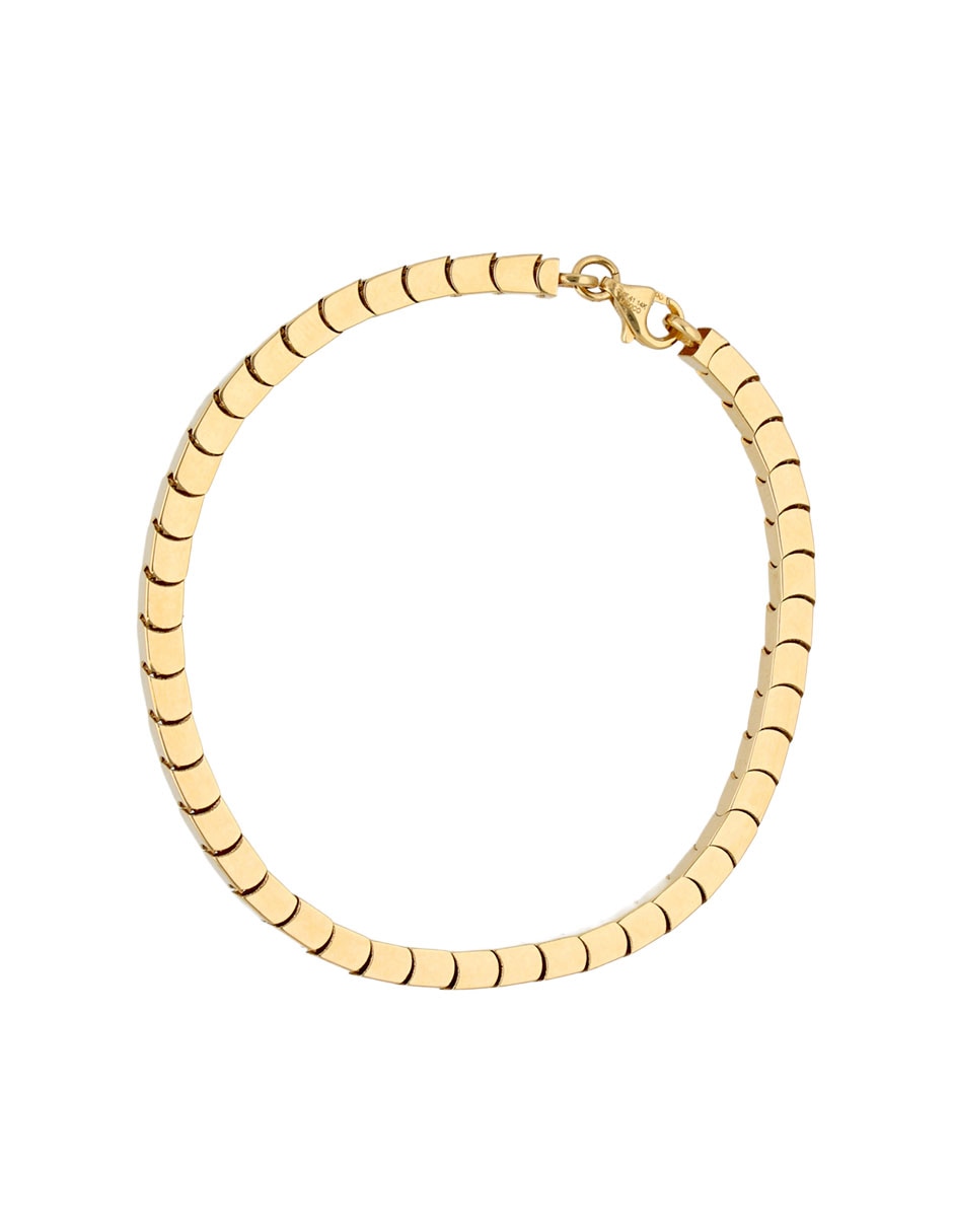 Pulsera de oro amarillo 14 k con acabado pulido