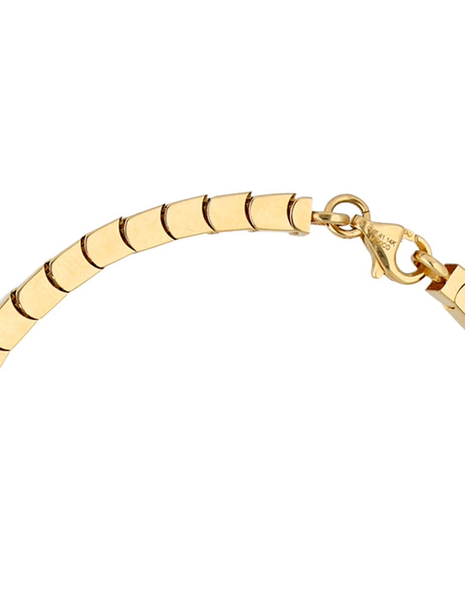 Pulsera de oro amarillo 14 k con acabado pulido 2