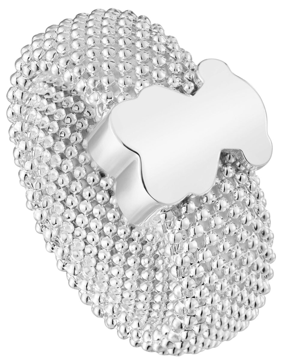 Anillo de oso Icon Mesh P 925 de plata brillante 2