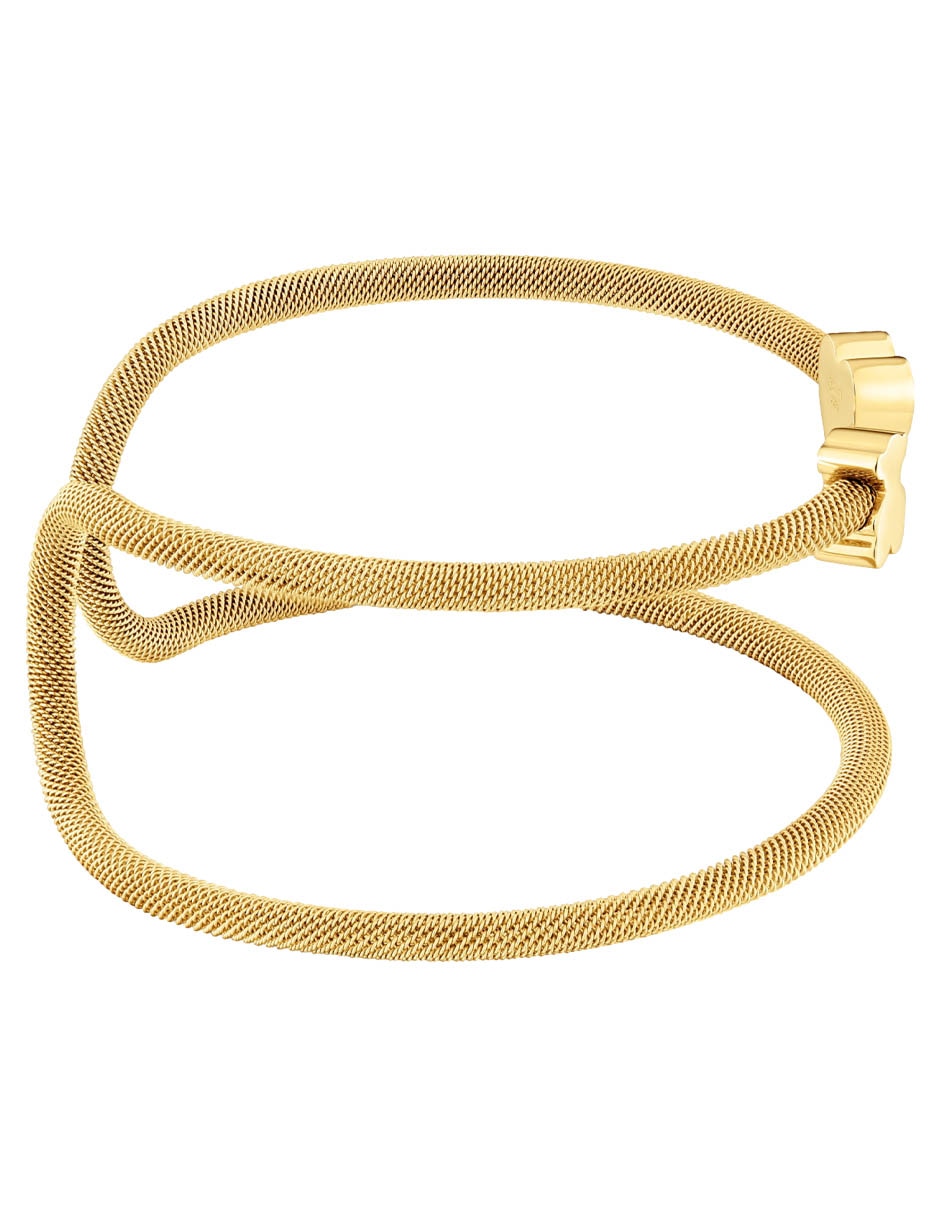 Pulsera de plata P 925 Icon Mesh con acabado baño de oro 2