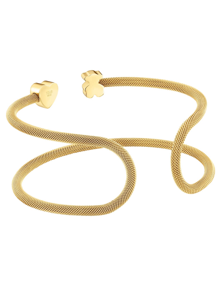 Pulsera de plata P 925 Icon Mesh con acabado baño de oro 3