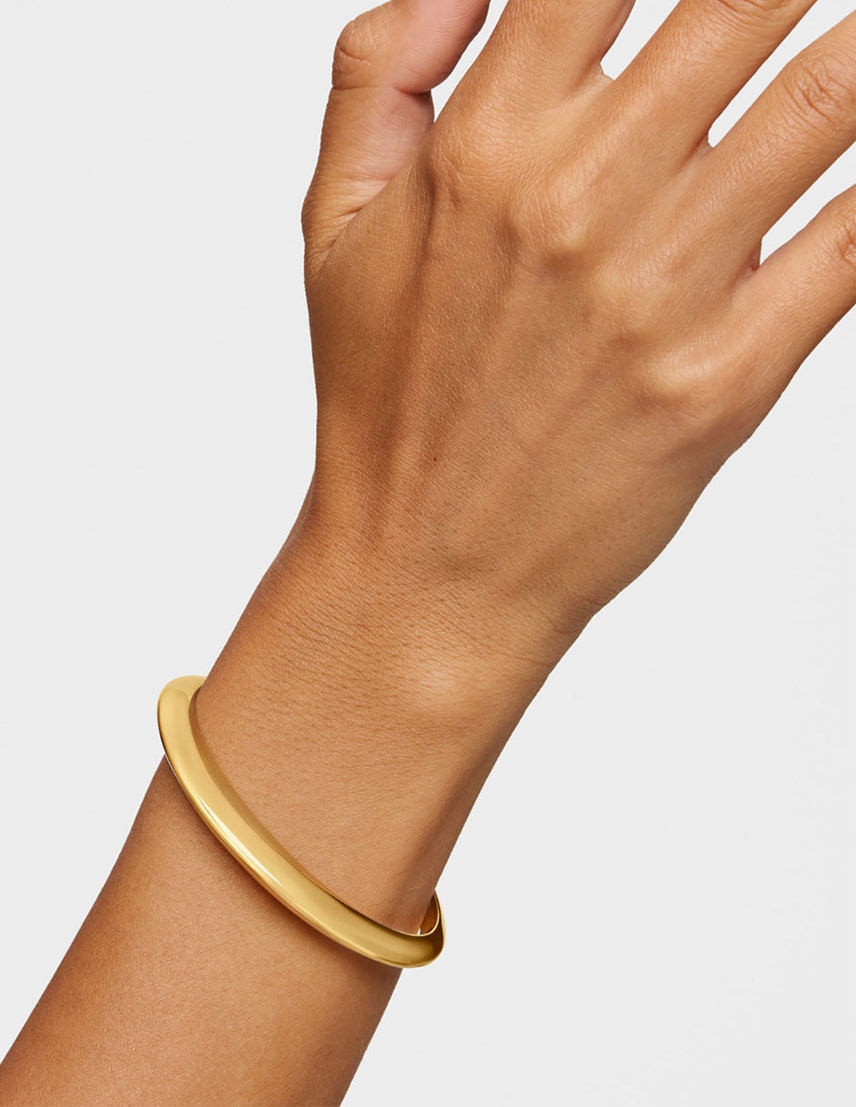 Pulsera de plata P 925 Warm con acabado baño de oro 6