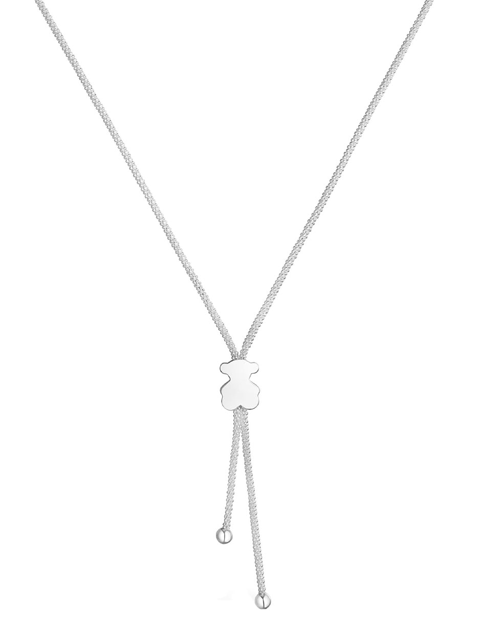 Collar de oso Icon Mesh de plata P 925