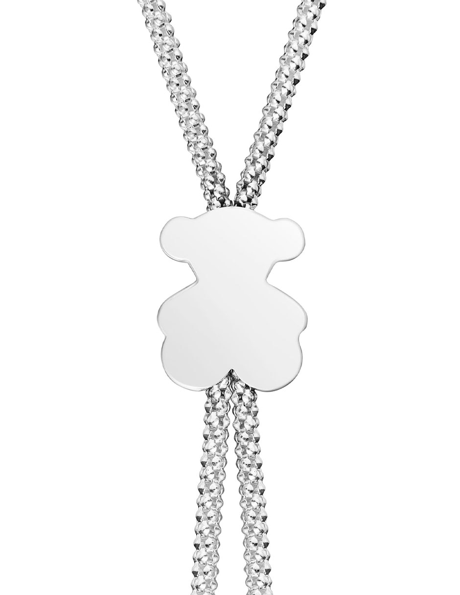Collar de oso Icon Mesh de plata P 925 4