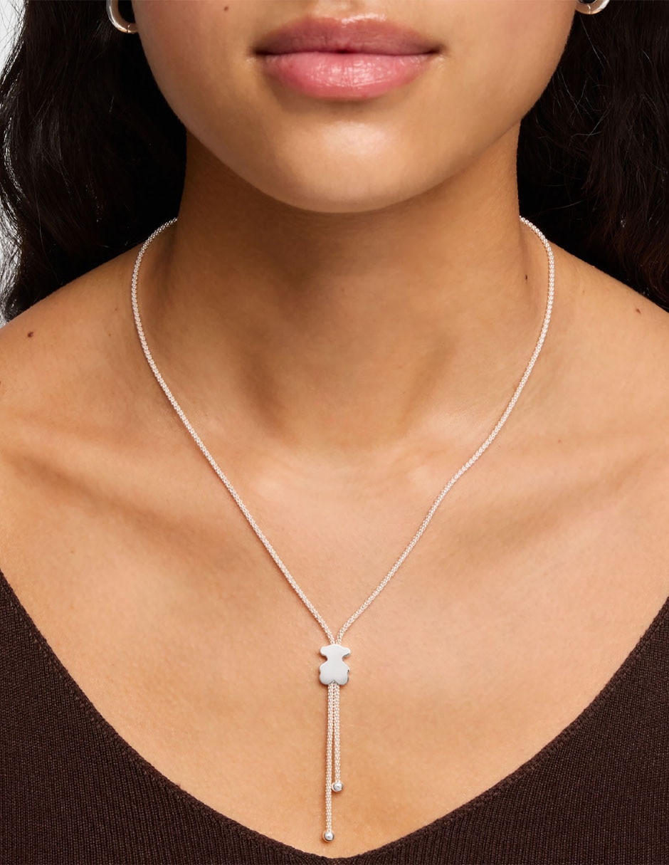 Collar de oso Icon Mesh de plata P 925 6