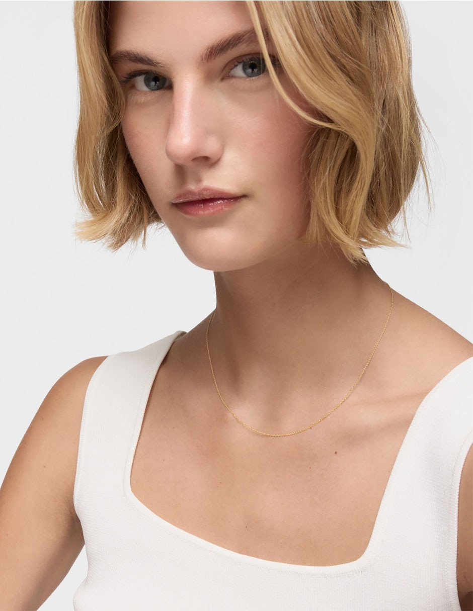 Collar de eslabones Basics de oro amarillo 14 K 4