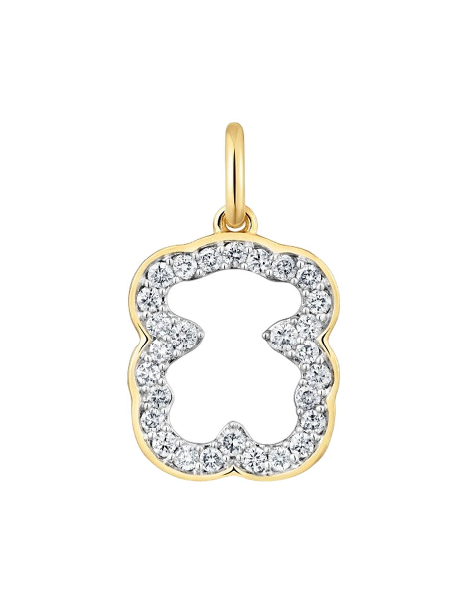 Dije de oso medallions de oro amarillo 14 K diamante Dije de oso medallions de oro amarillo 14 K diamante