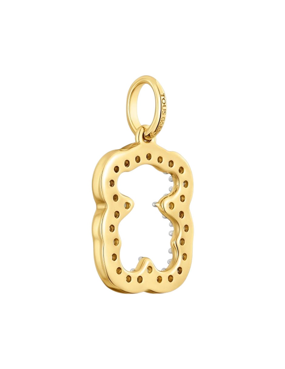 Dije de oso medallions de oro amarillo 14 K diamante 3