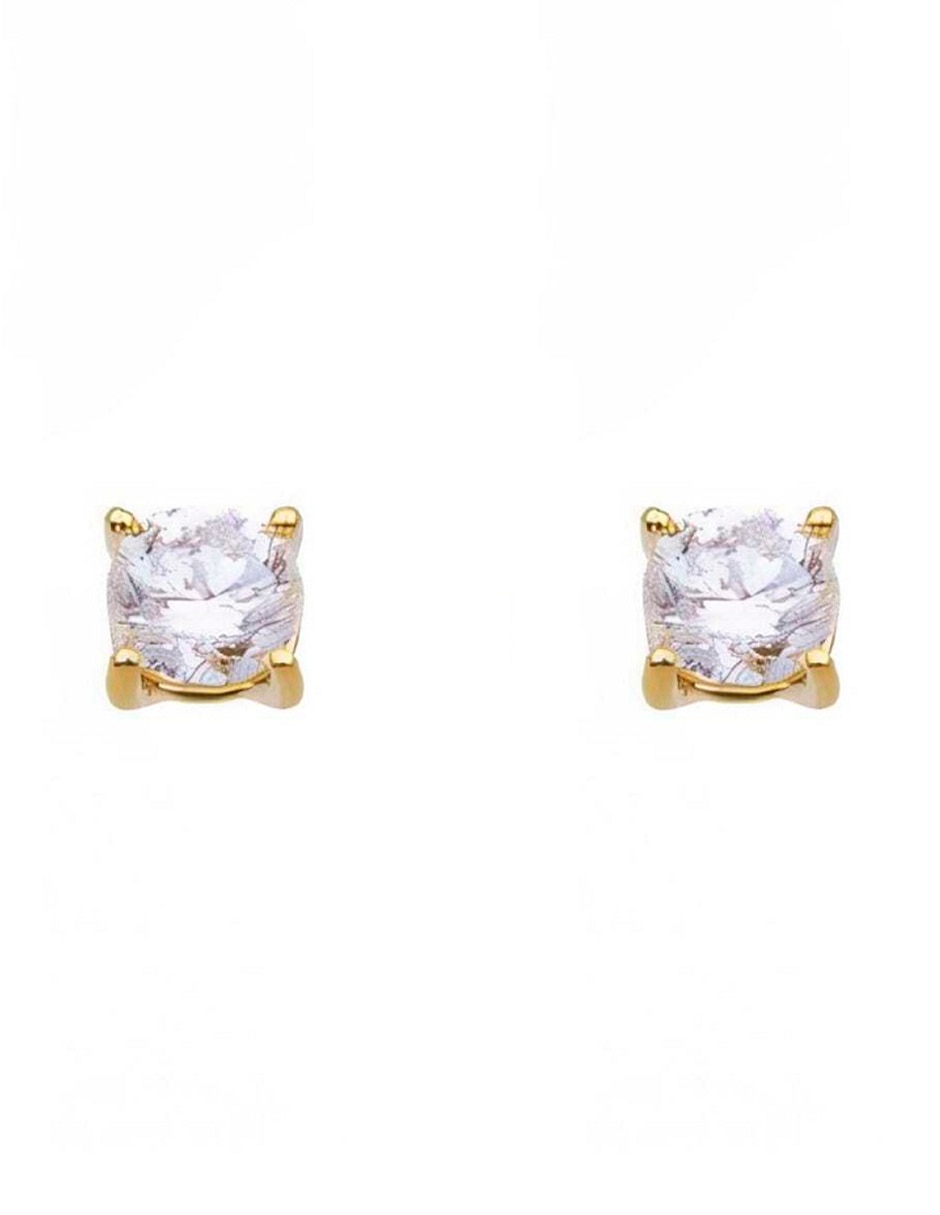 Broqueles cuadrados Tetera de oro amarillo 14 K con acabado espejo diamante de laboratorio