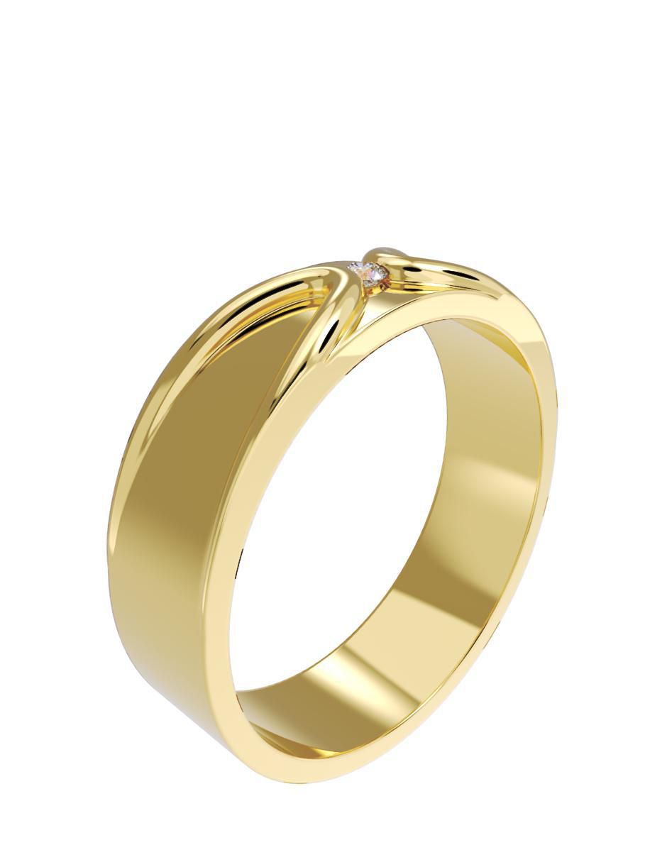 Anillo de compromiso de oro 14 k 3