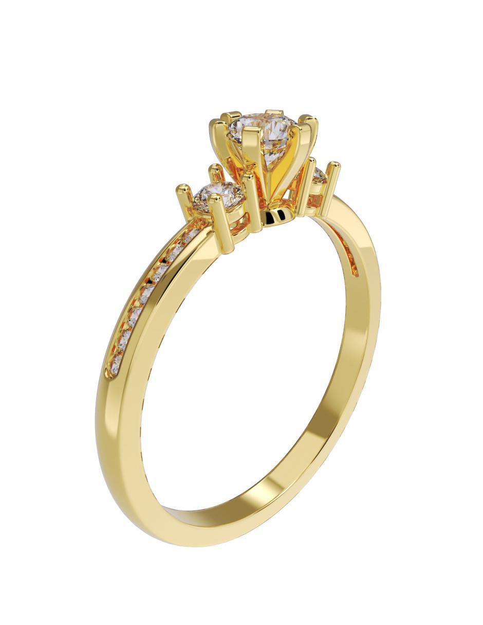 Anillo de compromiso "de" oro 14 k fonelli no aplica zirconia