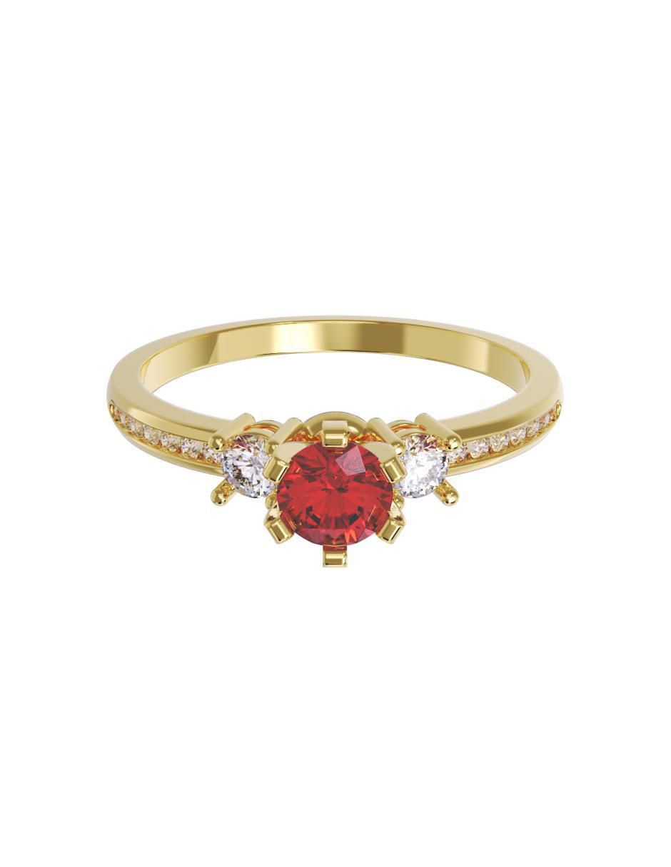 Anillo de compromiso de oro 14 k