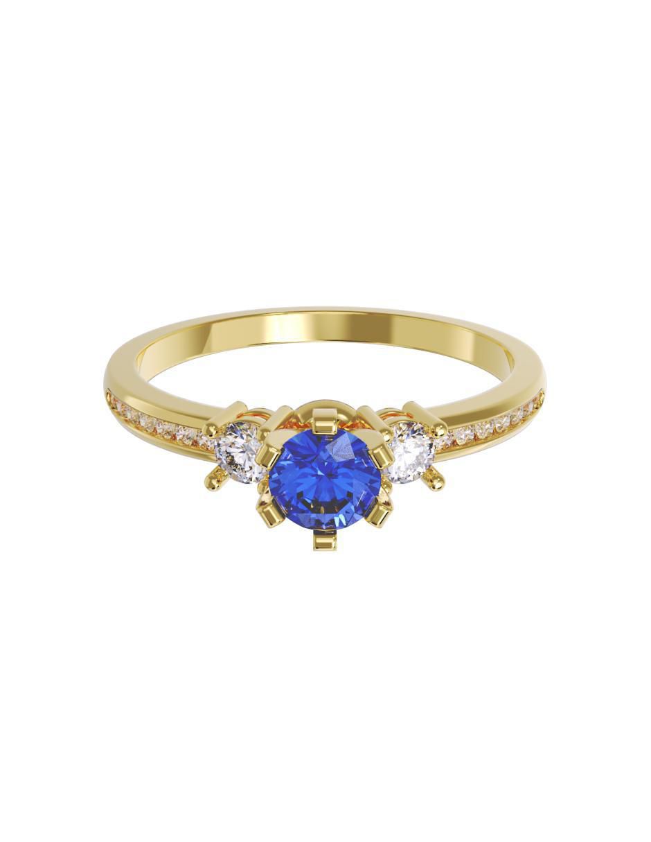 Anillo de compromiso de oro 14 k