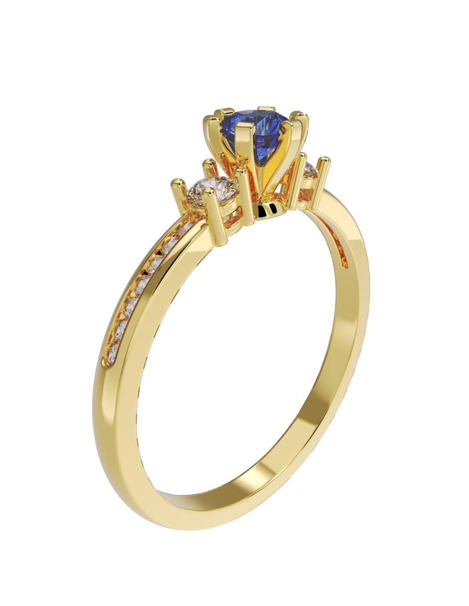 Anillo de compromiso "de" oro 14 k fonelli no aplica zirconia