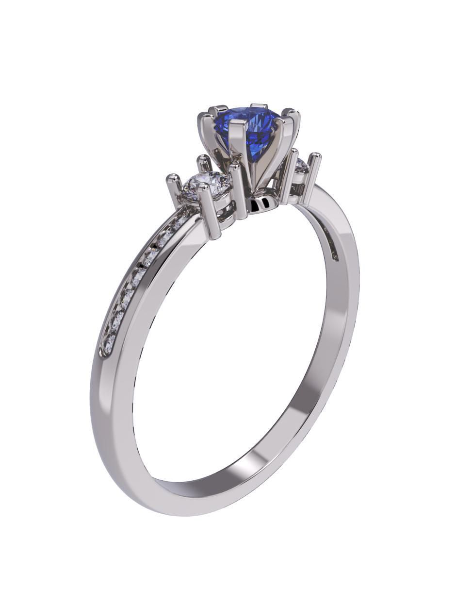 Anillo de compromiso de oro 14 k 3
