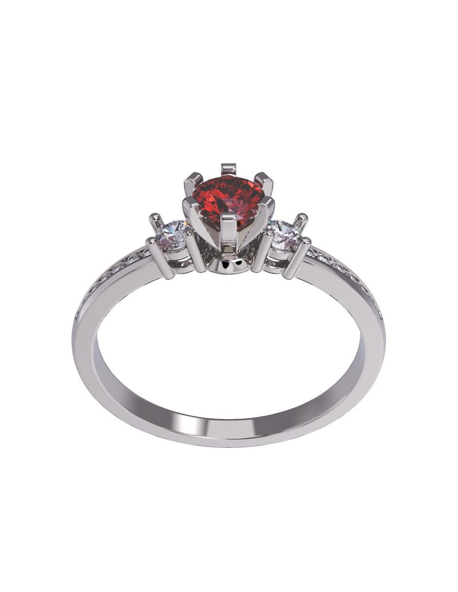 Anillo de compromiso de oro 14 k 2