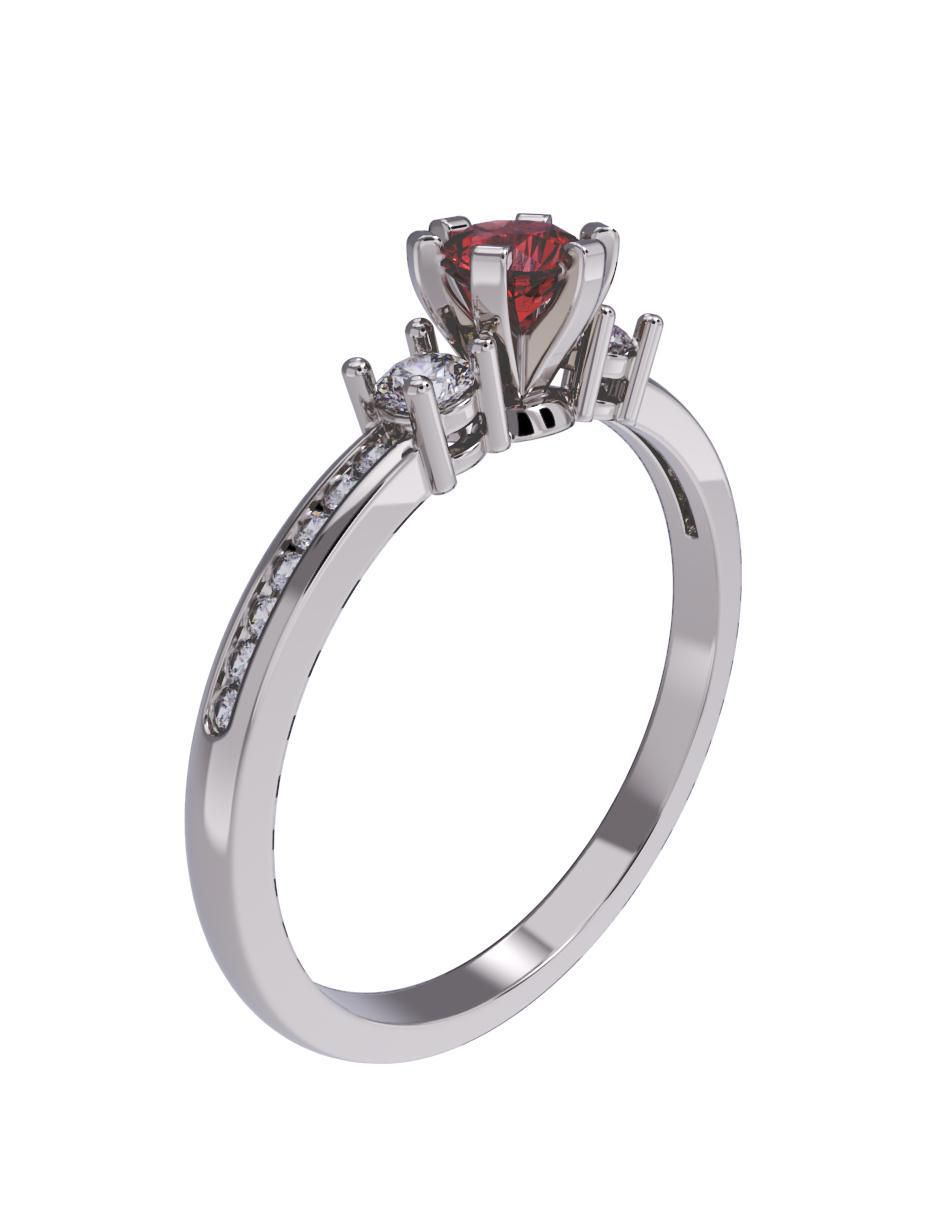 Anillo de compromiso de oro 14 k 3
