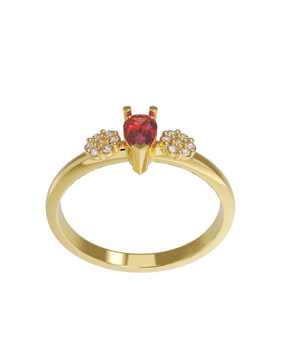 Anillo de compromiso "de" oro 14 k fonelli no aplica zirconia