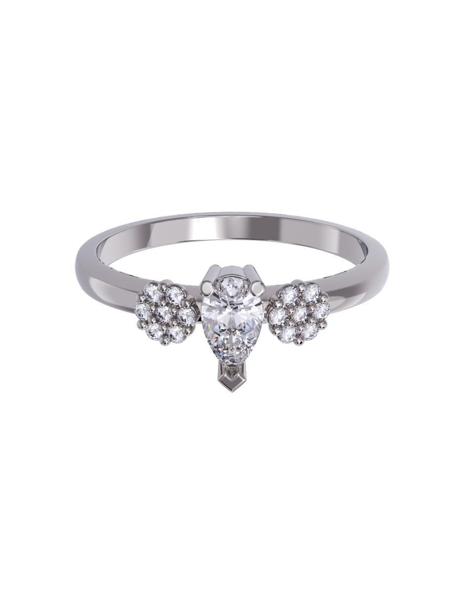 Anillo de compromiso de oro 14 k