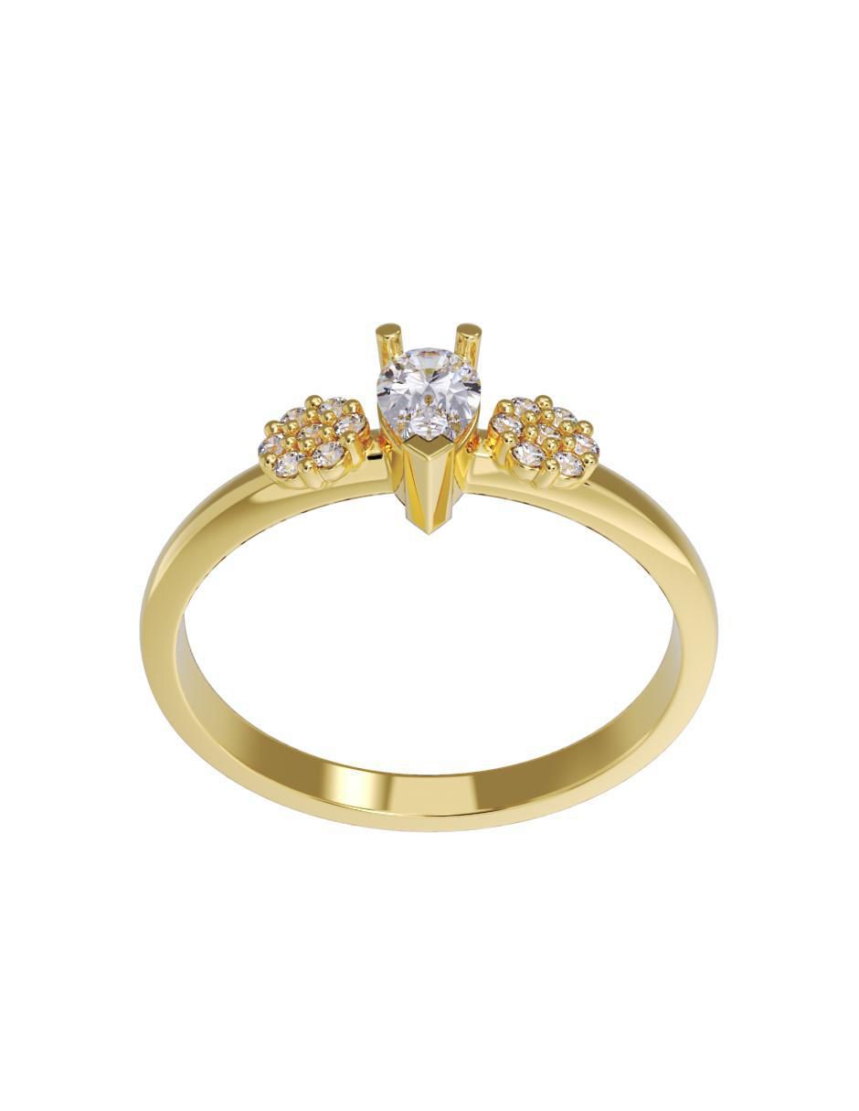 Anillo de compromiso "de" oro 14 k fonelli no aplica zirconia