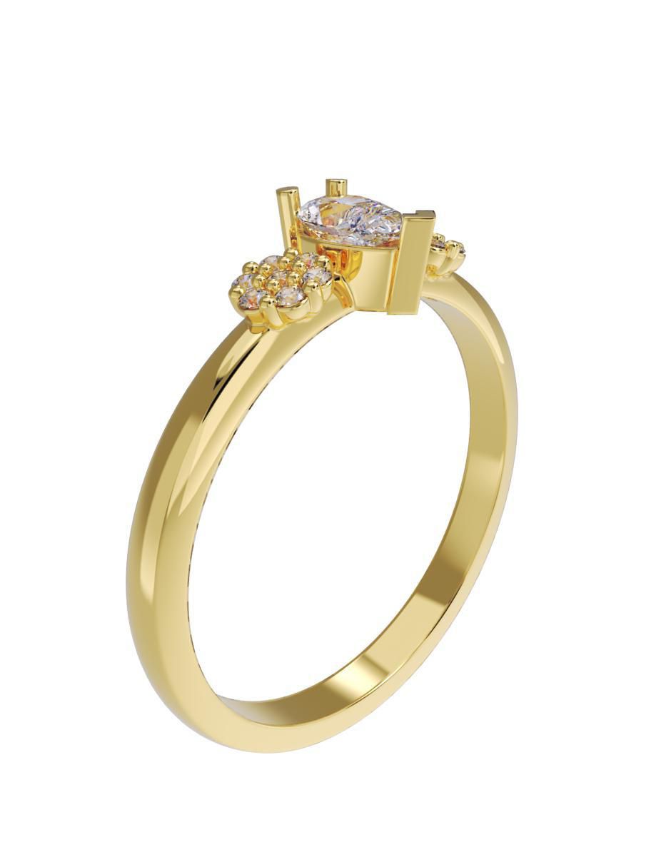 Anillo de compromiso "de" oro 14 k fonelli no aplica zirconia