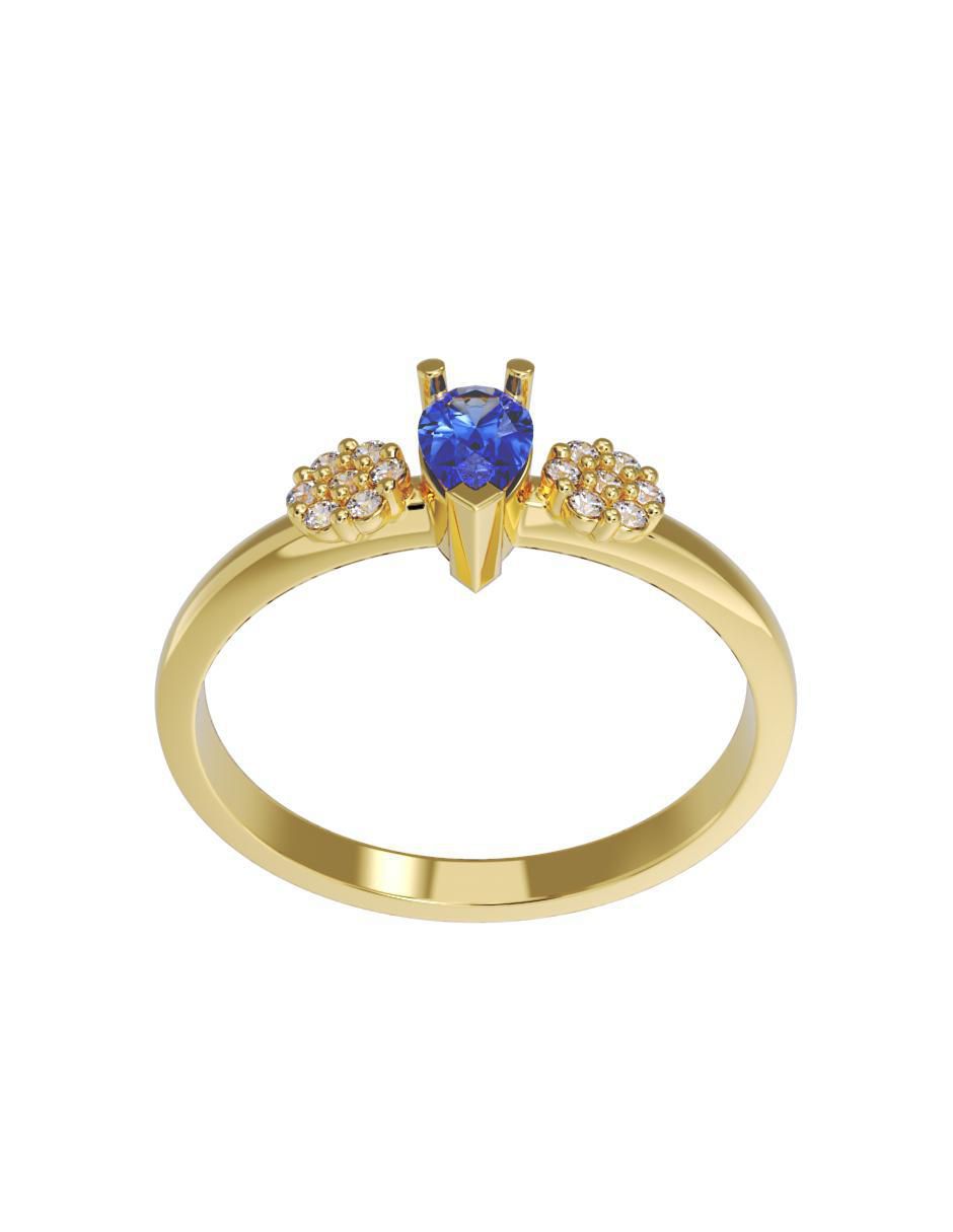 Anillo de compromiso "de" oro 14 k fonelli no aplica zirconia