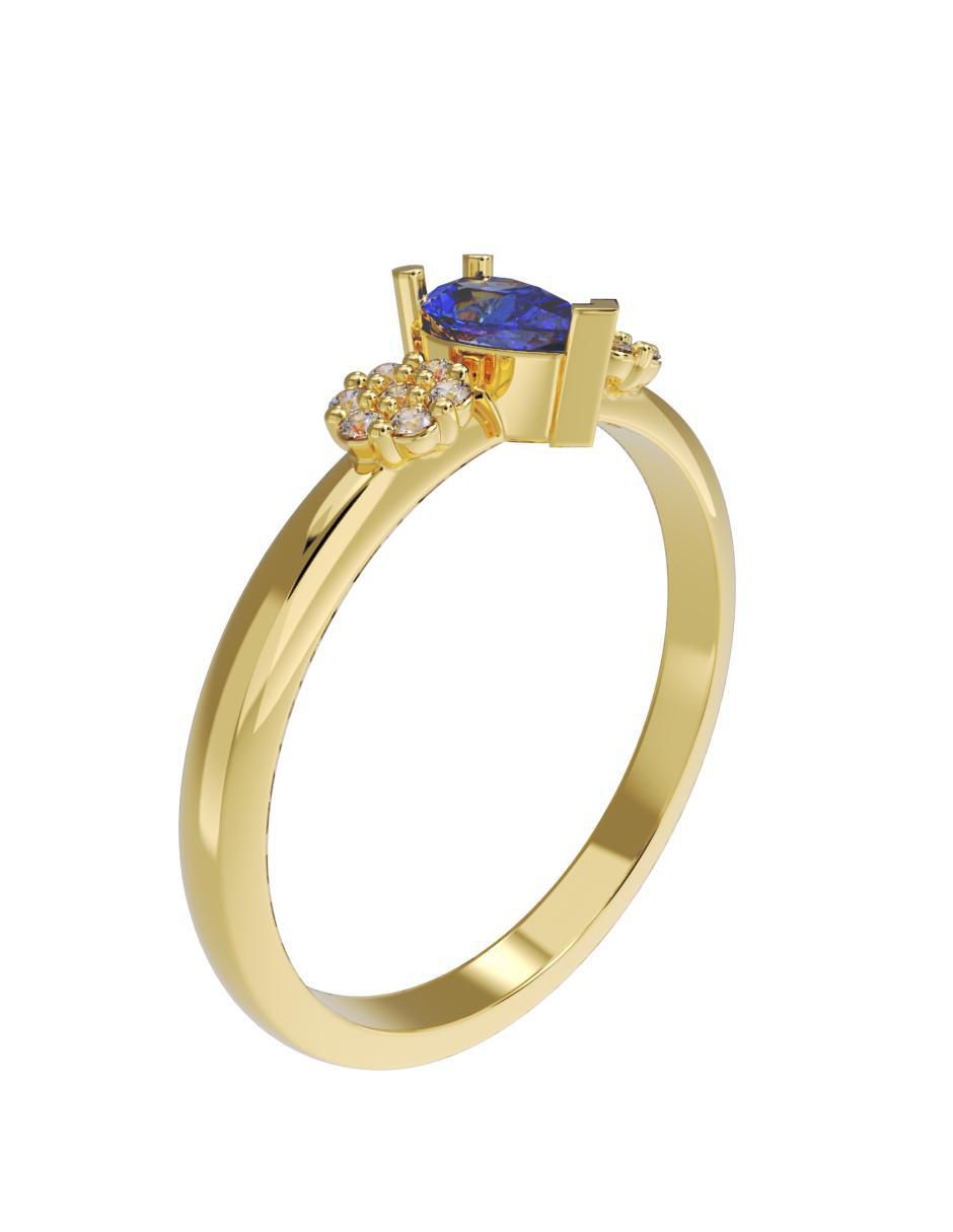 Anillo de compromiso "de" oro 14 k fonelli no aplica zirconia