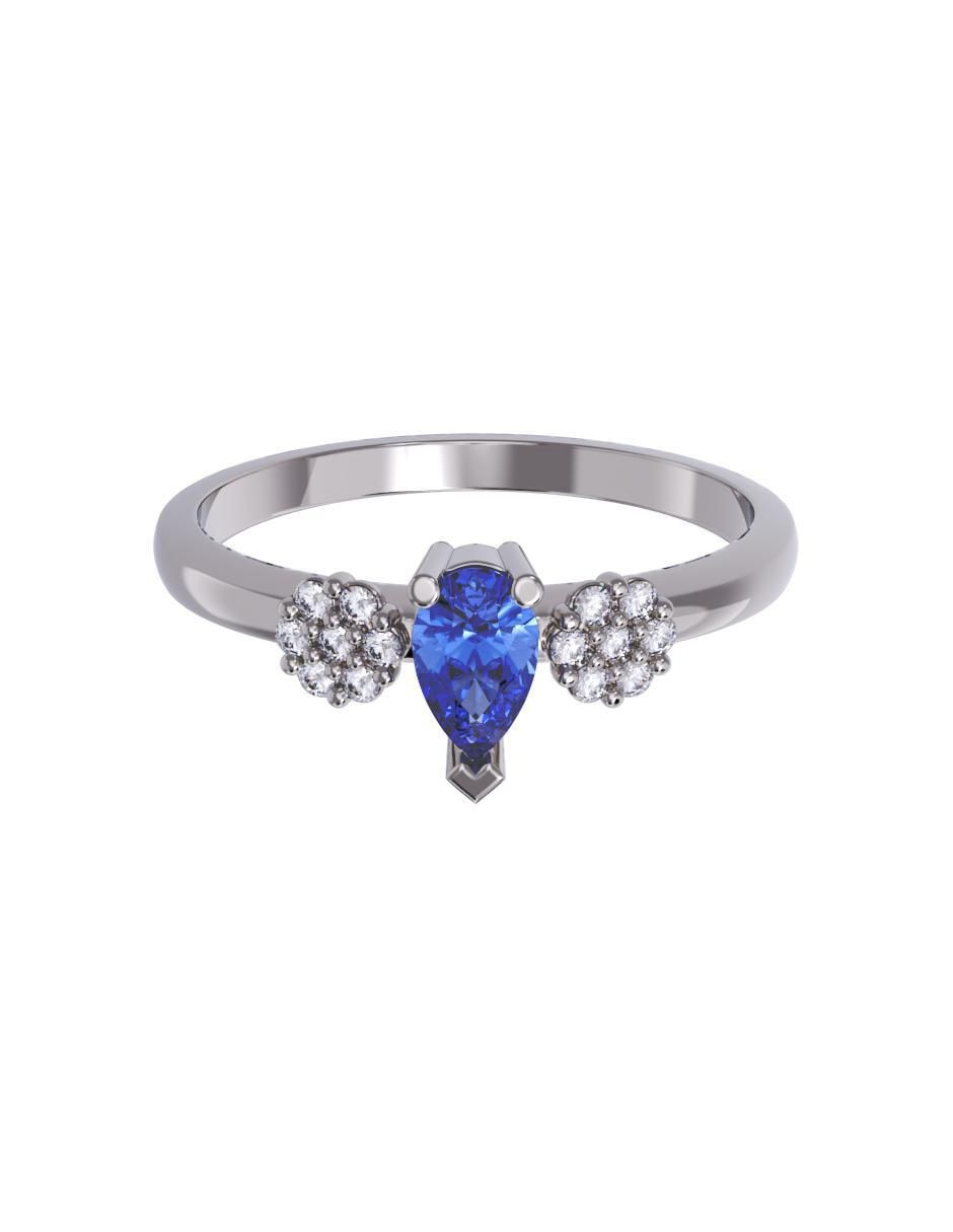 Anillo de compromiso de oro 14 k