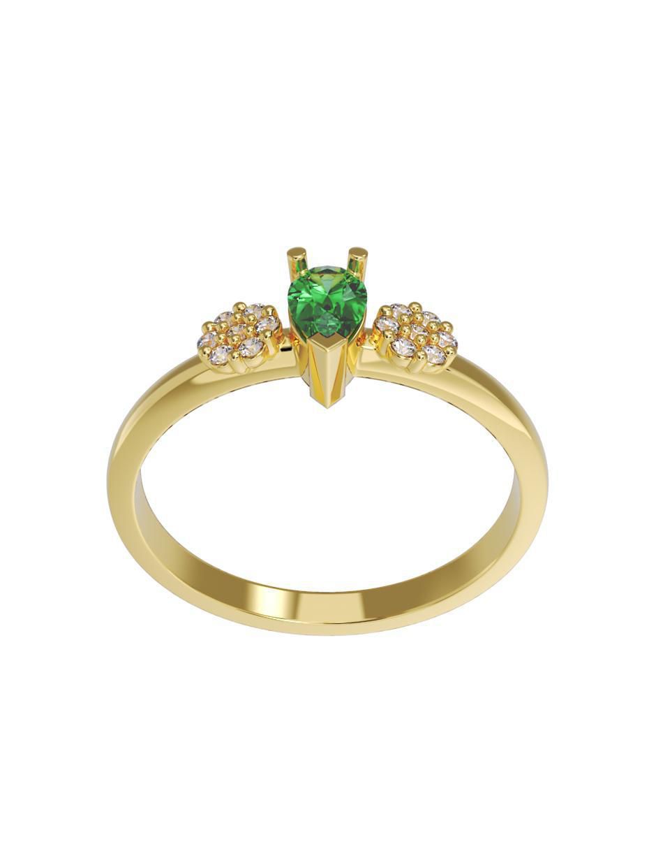 Anillo de compromiso "de" oro 14 k fonelli no aplica zirconia