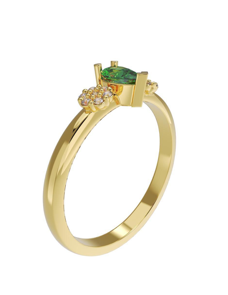 Anillo de compromiso "de" oro 14 k fonelli no aplica zirconia