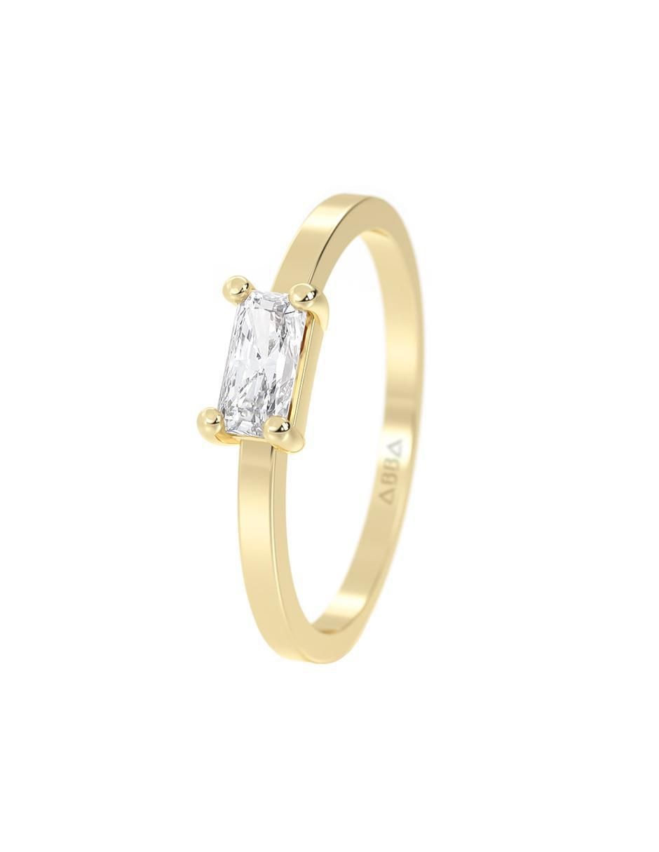Anillo de compromiso "de" oro 14 k abba joyas no aplica zirconia