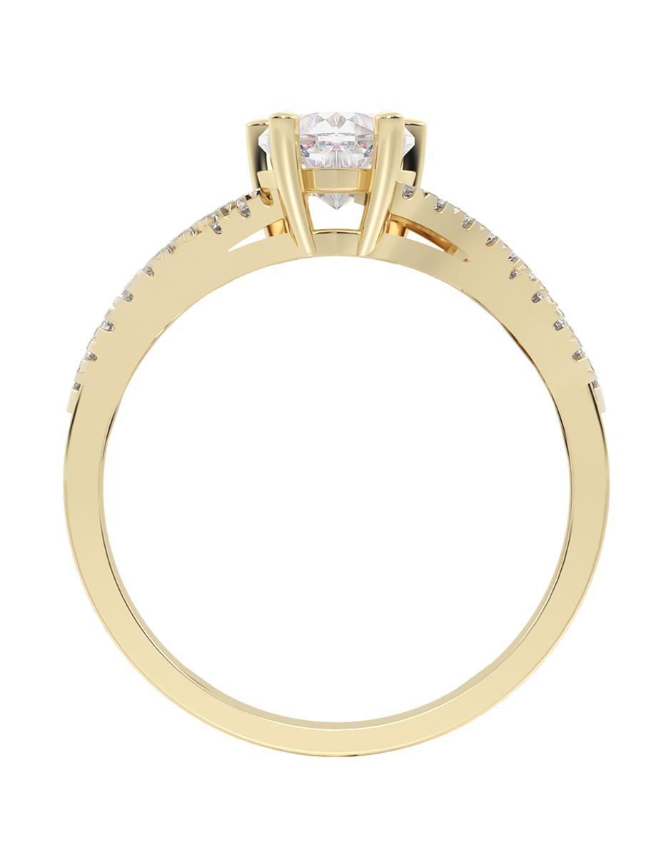 Anillo de compromiso "de" oro 14 k abba joyas no aplica zirconia