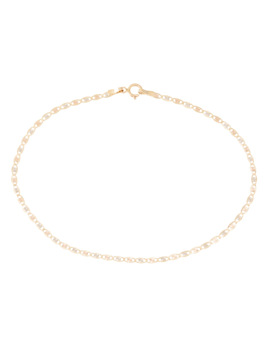 Pulsera de oro 14 k con acabado diamantado Pulsera de oro 14 k con acabado diamantado