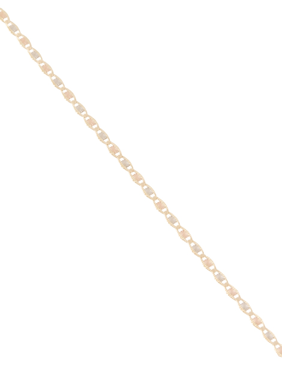 Pulsera de oro 14 k con acabado diamantado 2