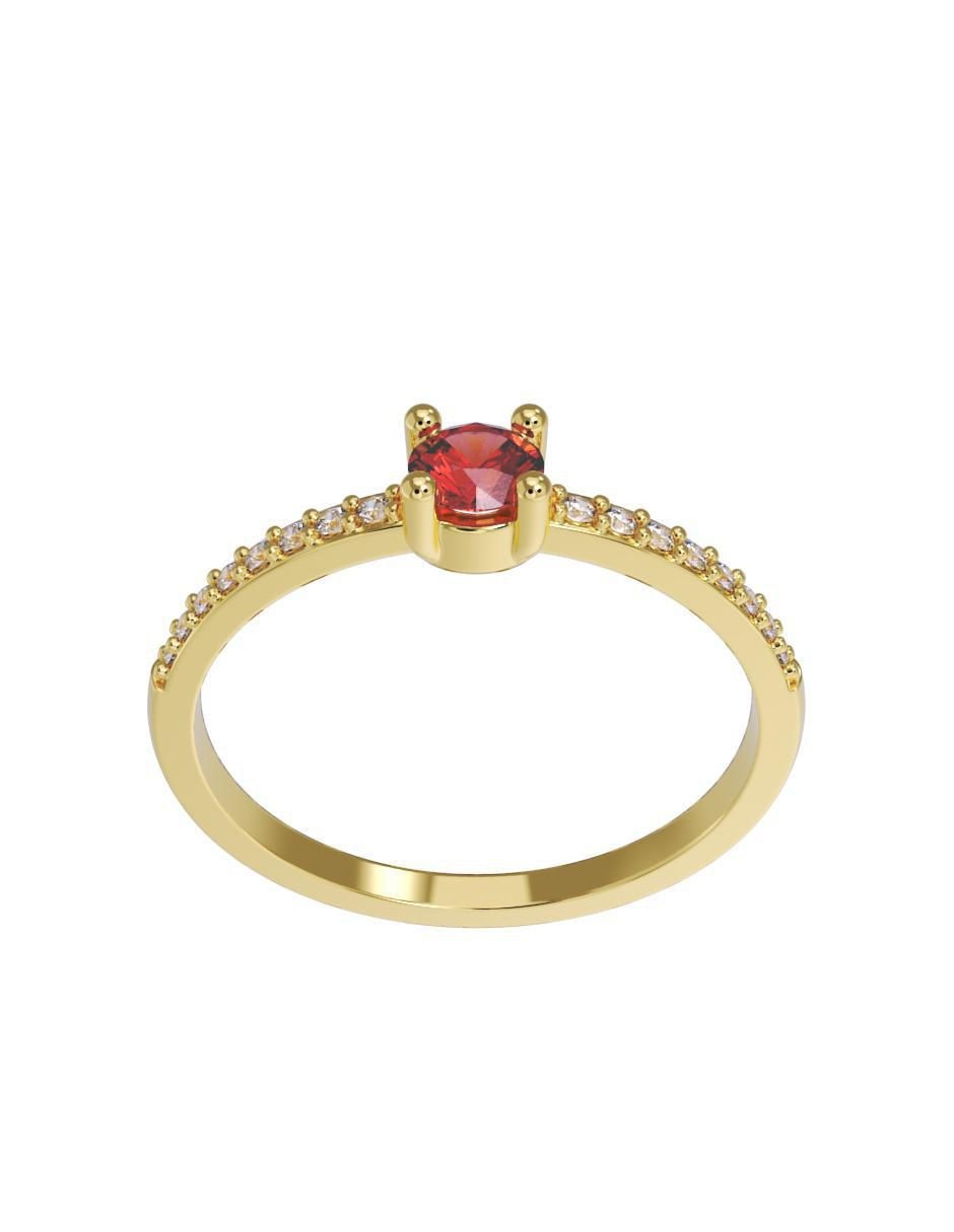 Anillo de compromiso "de" oro 14 k fonelli no aplica zirconia