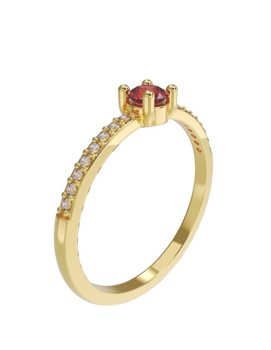 Anillo de compromiso "de" oro 14 k fonelli no aplica zirconia