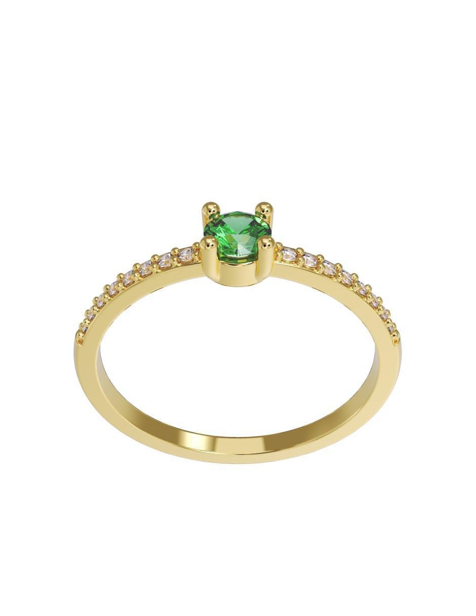 Anillo de compromiso de oro 14 k 2