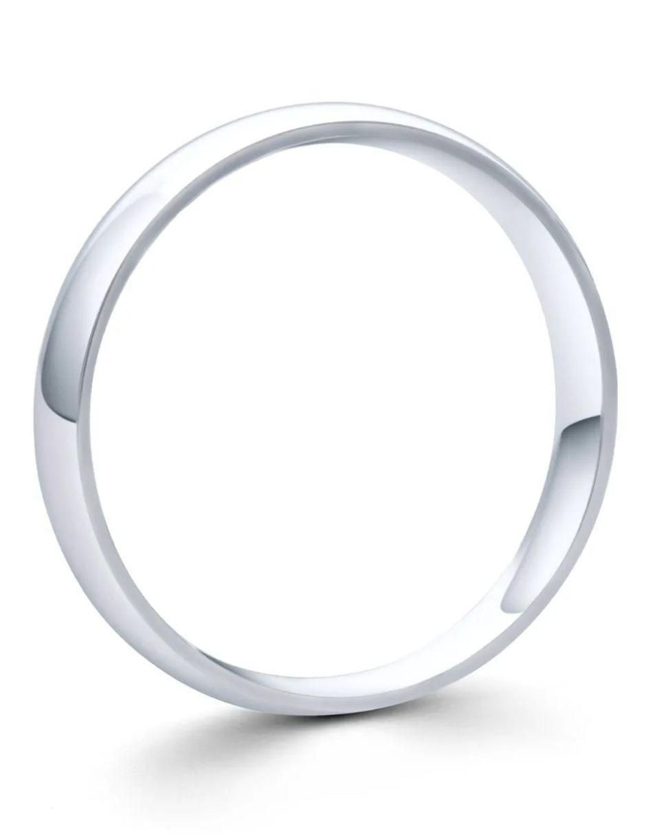 Argolla de oro blanco 14 k 3