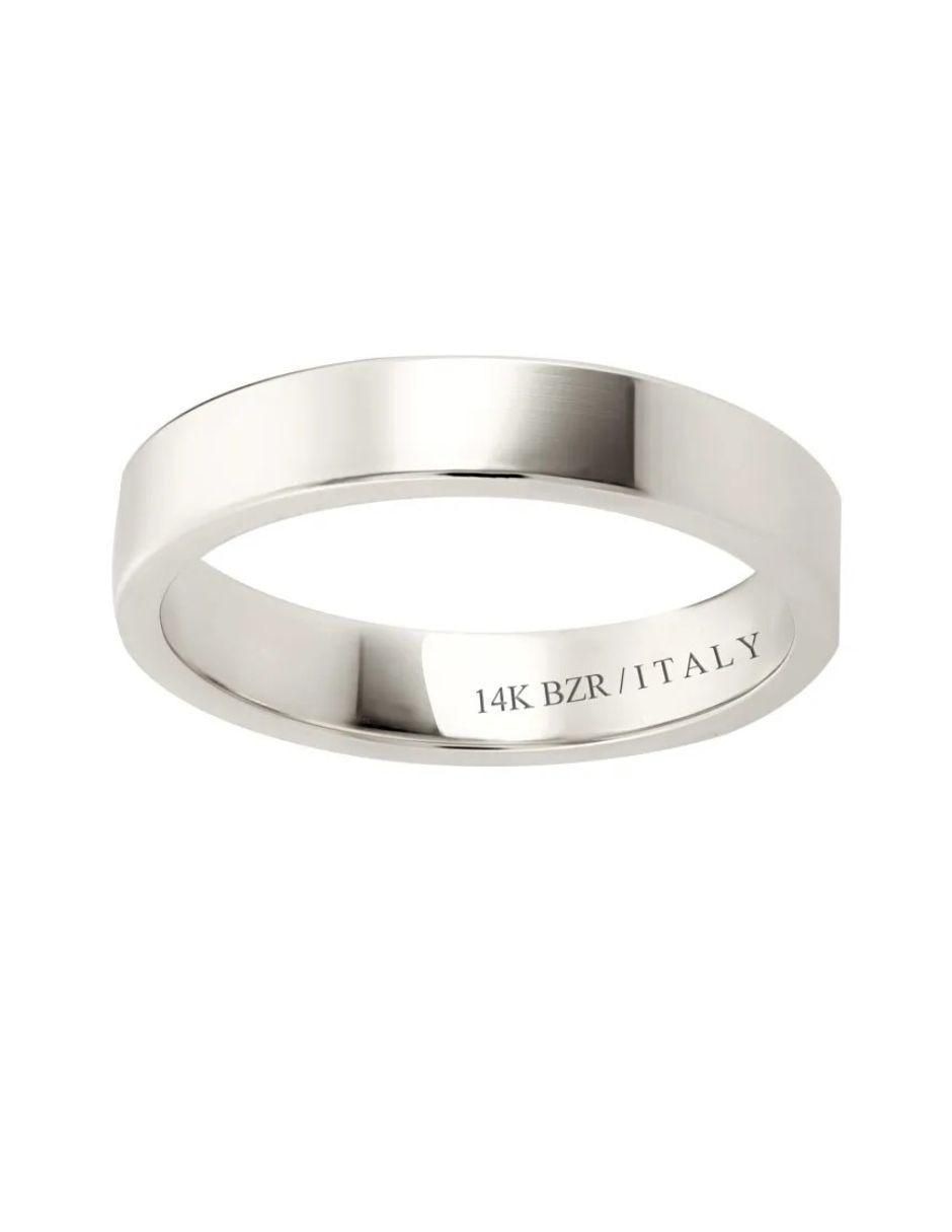 Argolla de oro blanco 14 k