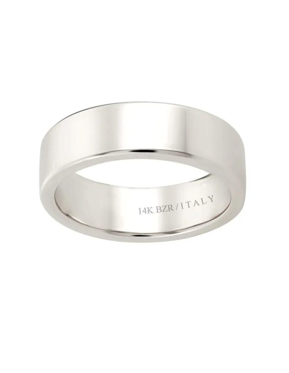 Argolla de oro blanco 14 k