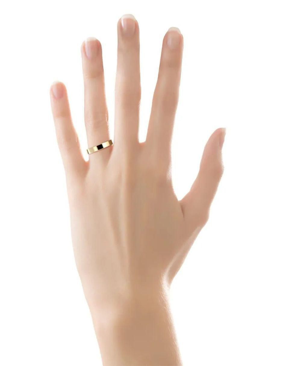 Argolla de oro amarillo 14 k 3